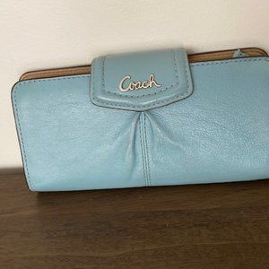 Coach Factory Light Blue Wallet